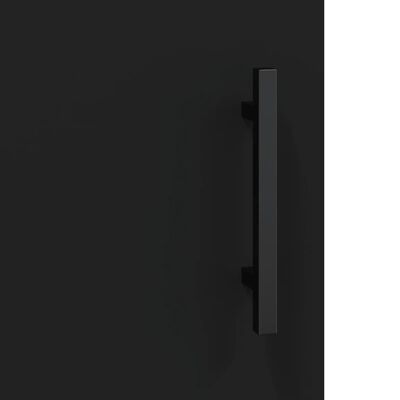vidaXL Vysoká skrinka čierna 69,5x31x115 cm kompozitné drevo