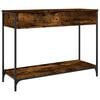 vidaXL Konzolov&yacute; stol&iacute;k dymov&yacute; dub 100x34,5x75 cm kompozitn&eacute; drevo