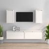 vidaXL TV skrinky 4 ks biele masívna borovica