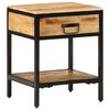 vidaXL Nočn&yacute; stol&iacute;k Hned&aacute; 40 x 35 x 50 cm Pevn&eacute; mango drevo a kov