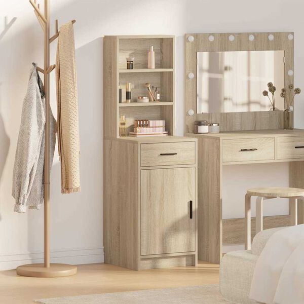 vidaXL Highboard Sonoma dub 40 x 40,5 x 135 cm Kompozitn&eacute; drevo