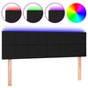 vidaXL Čelo postele s LED čierne 144x5x78/88 cm l&aacute;tka