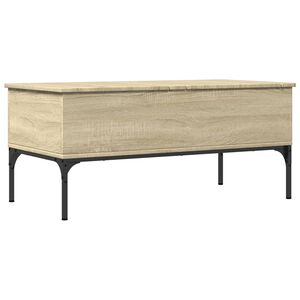 vidaXL Konferenčn&yacute; stol&iacute;k, dub sonoma 100x50x45cm kompozitn&eacute; drevo+kov