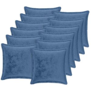 vidaXL Dekoračn&yacute; vank&uacute;&scaron; 12 ks HOUTEN Svetlomodr&aacute; 40 x 40 cm Flanel