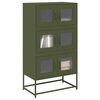 vidaXL Highboard Olive Green 68x39x123 cm Oceľ