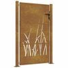 vidaXL Z&aacute;hradn&aacute; br&aacute;na 100x125 cm, oceľ Corten, dizajn s tr&aacute;vou