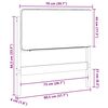 vidaXL Čalúnené čelo postele s čelnou doskou Hnedá a tmavošedá 75 cm