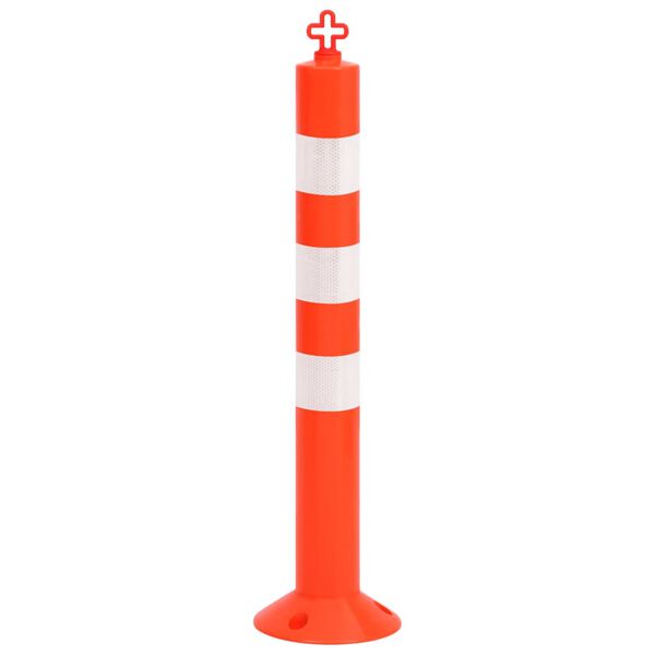 vidaXL Dopravn&eacute; stĺpiky 10 ks s reťazou 75 cm PE