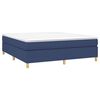 vidaXL Posteľný rám boxspring s matracom modrý 180x200 cm látka