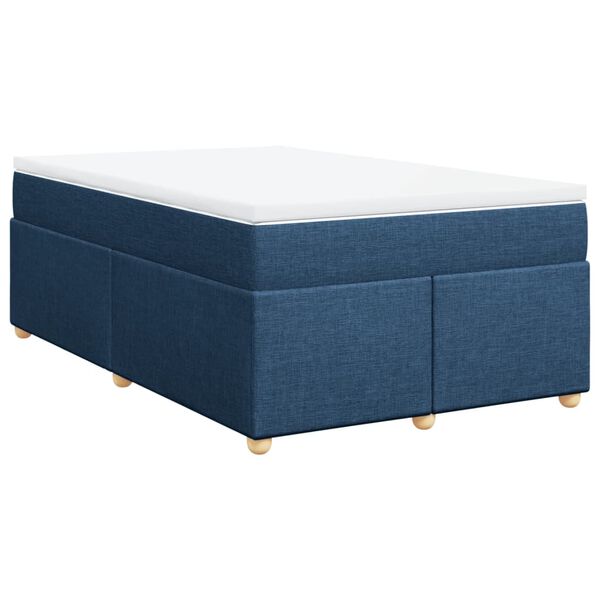 vidaXL Boxspring posteľ s matracom modr&aacute; 120x200 cm l&aacute;tka