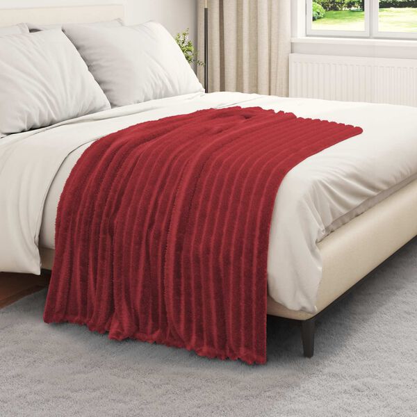 vidaXL Prikr&yacute;vky na hodenie 6 pcs Bordeaux červen&aacute; 150 x 130 cm Fl&iacute;s