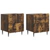 vidaXL Nočn&yacute; stol&iacute;k 2 ks Dymov&yacute; dub 43 x 34,5 x 49,5 cm