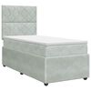 vidaXL Posteľ boxspring s matracom Svetlosiv&aacute; Jednoduch&yacute; Zamat