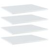 vidaXL Pr&iacute;davn&eacute; police 4ks, leskl&eacute; biele 60x50x1,5cm, kompozitn&eacute; drevo
