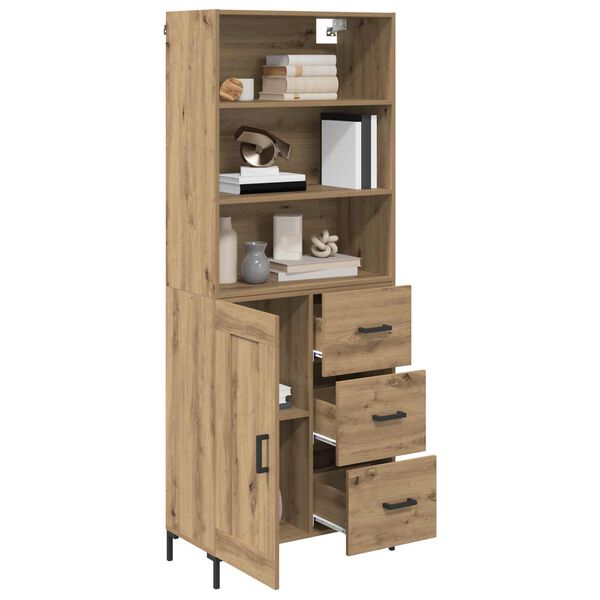 vidaXL Highboard Remeseln&yacute; dub 69,5 x 34 x 180 cm Kompozitn&eacute; drevo