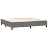 vidaXL Boxspring posteľ s matracom tmavosiv&aacute; 200x200 cm l&aacute;tka