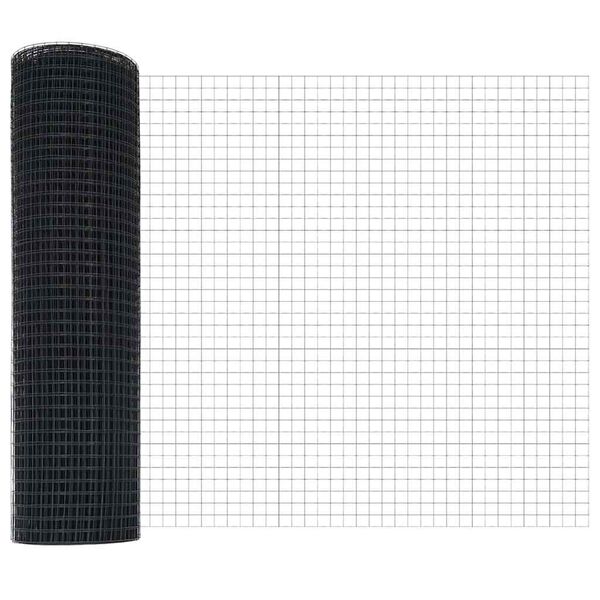 vidaXL Plot s podperou Siv&aacute; 0,4 x 10 m Ocel a PVC