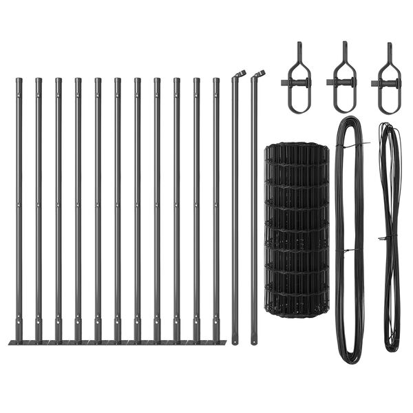 vidaXL Plot s podperou Siv&aacute; 0,4 x 25 m Ocel a PVC