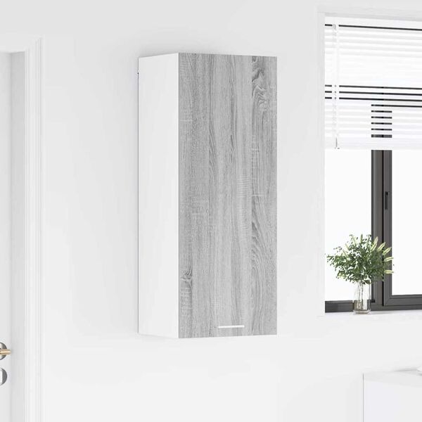 vidaXL Z&aacute;vesn&aacute; skrinka s &uacute;ložiskom Riga Siv&yacute; Sonoma 40 x 31 x 100 cm