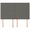 vidaXL Čelo postele siv&eacute; 144x5x118/128 cm umel&aacute; koža