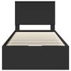 vidaXL R&aacute;m postele so z&aacute;suvkou Čierna 90 x 200 cm Inžinierske drevo