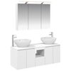 vidaXL Set kabinetov do k&uacute;peľne 4 pcs Biela Kompozitn&eacute; drevo