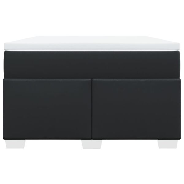 vidaXL Boxspring posteľ s matracom čierna 120x200 cm umel&aacute; koža