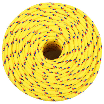 vidaXL Lodné lano žlté 10 mm 50 m polypropylén