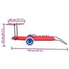 vidaXL Skladacie ležadlo so strie&scaron;kou a kolieskami oceľ červen&eacute;