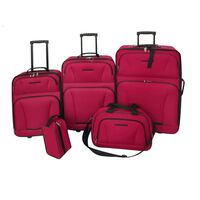 vidaXL Päť-dielna súprava batožiny, červená
