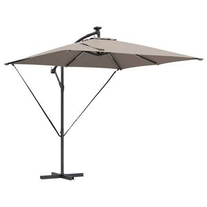 vidaXL Kantileverov&yacute; ban&aacute;nov&yacute; parasol Sivohned&aacute; 249 x 249 x 250 cm