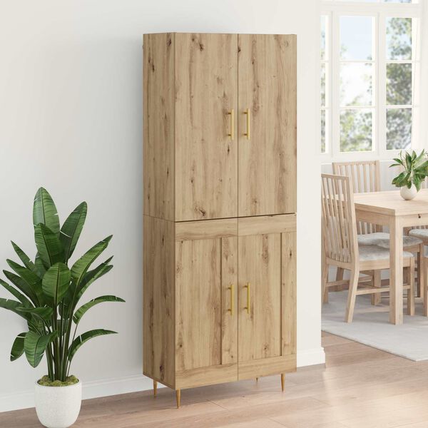 vidaXL Highboard Remeseln&yacute; dub 69,5 x 34 x 180 cm Kompozitn&eacute; drevo