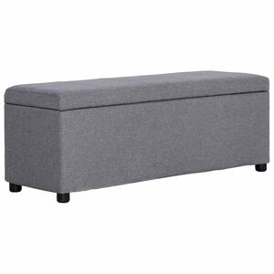 vidaXL Lavica s &uacute;ložn&yacute;m priestorom 116 cm bledosiv&aacute; polyester