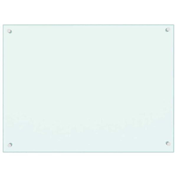 vidaXL Kuchynsk&aacute; z&aacute;stena, mliečna 80x60 cm, tvrden&eacute; sklo
