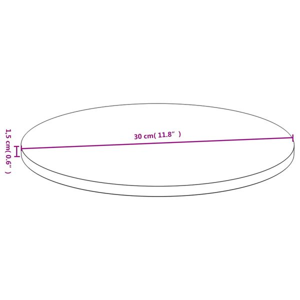 vidaXL Stolov&aacute; doska &Oslash;30x1,5 cm bambus