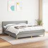 vidaXL Boxspring posteľ s matracom svetlosiv&aacute; 100x200 cm l&aacute;tka