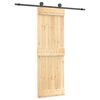 vidaXL Posuvn&eacute; dvere Pr&iacute;rodn&aacute; a čierna 70 x 210 cm