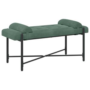 vidaXL Lavica s gomb&iacute;kmi a vank&uacute;&scaron;mi Morsk&aacute; zelen&aacute; 110 x 40 x 46 cm