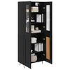 vidaXL Highboard Čierny dub 69,5 x 34 x 90 cm Kompozitn&eacute; drevo