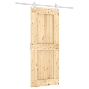 vidaXL Posuvn&eacute; dvere 85 x 210 cm Mas&iacute;vne borovicov&eacute; drevo (neupraven&eacute;)