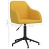 vidaXL Ot&aacute;čacie jed&aacute;lensk&eacute; stoličky 2 ks žlt&eacute; zamatov&eacute;