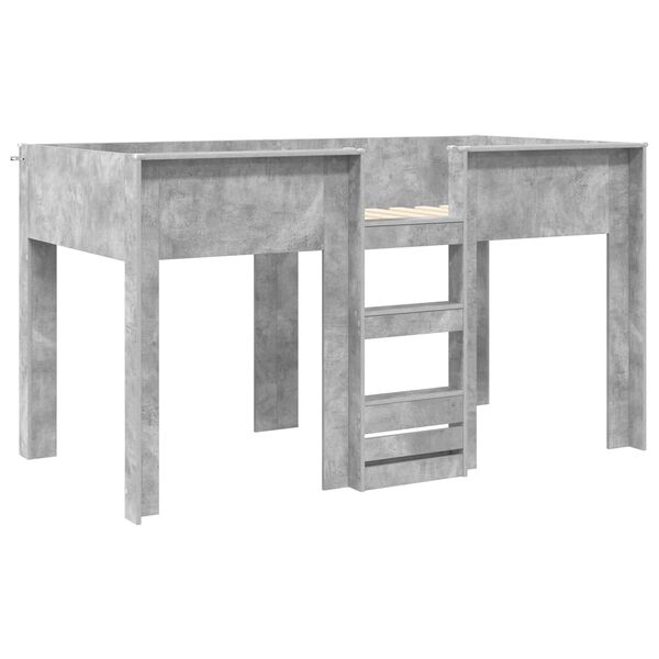 vidaXL Poschodov&aacute; posteľ pre deti Bet&oacute;nov&aacute; &scaron;ed&aacute; 100 x 200 cm