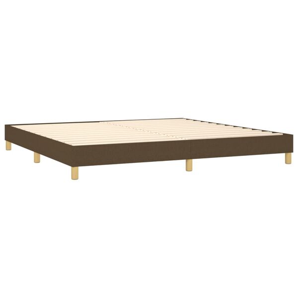 vidaXL Boxspring posteľ s matracom tmavohned&aacute; 200x200 cm l&aacute;tka