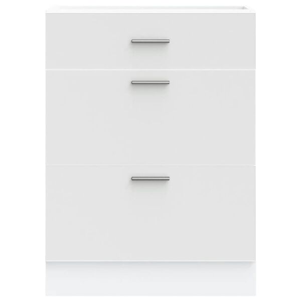 vidaXL Kuchynská spodná skrinka “Lyon”, biela, kompozitné drevo