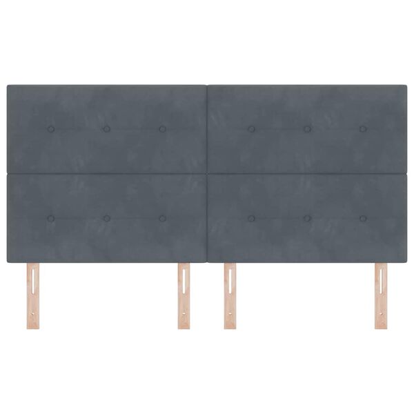 vidaXL Zadn&eacute; čelo Tmavo &scaron;ed&aacute; 180 cm Zamat