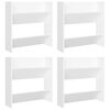 vidaXL Nástenné skrinky na topánky 4 ks, biele 60x18x60 cm