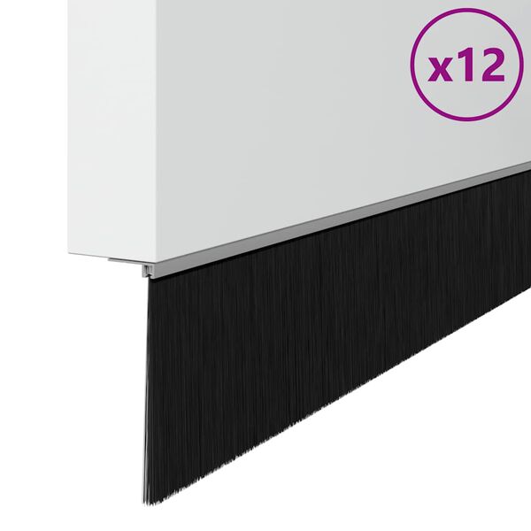 vidaXL Kefkov&eacute; tesnenia na dvere s mont&aacute;žou na skrutky 12 pcs 100 cm