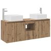 vidaXL Set kabinetov do k&uacute;peľne 3 ks Dub artisan 53 x 35 x 63 cm