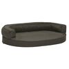 vidaXL Ergonomick&yacute; matrac pre psa 75x53 cm ľanov&yacute; vzhľad tmavo&scaron;ed&yacute;