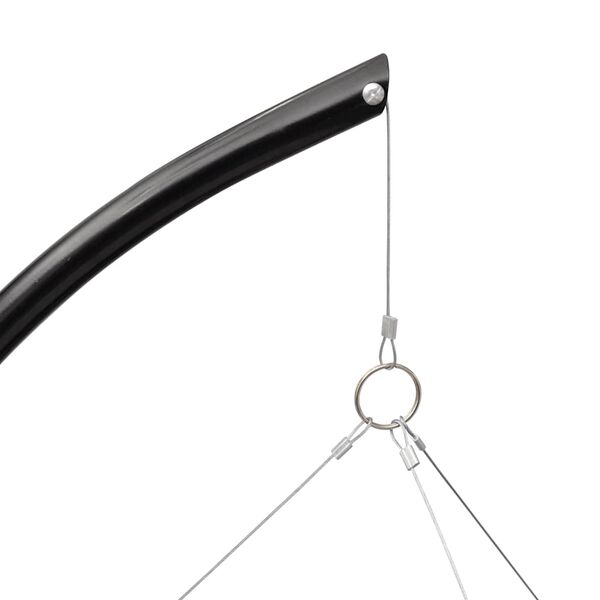 Gril na dreven&eacute; uhlie so stojanom, z&aacute;vesn&yacute;, okr&uacute;hly